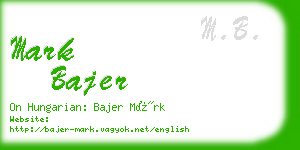 mark bajer business card
